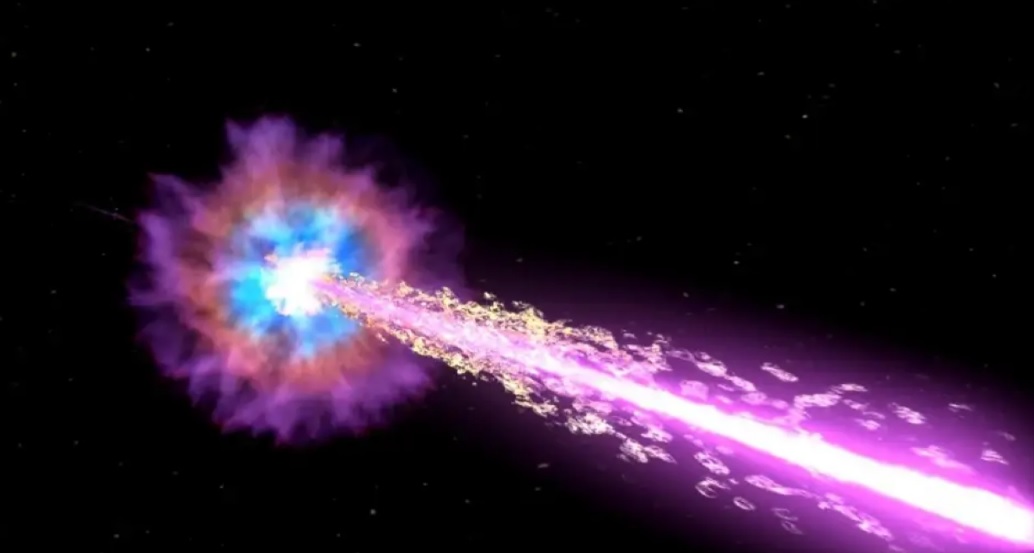 Explosão de raios gama extremamente brilhante é observada no espaço