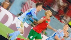 Espanha x Marrocos, jogo equilibrado (Foto: cap. vídeo)