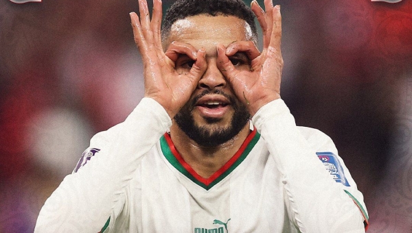 Artilheiro marroquino comemora gol (Foto: Fifa)