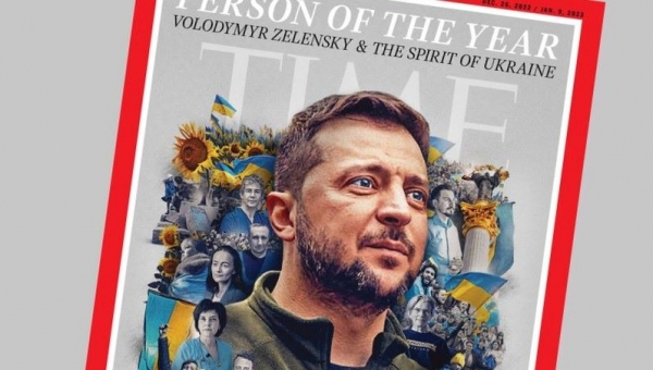 Zelensky na capa da Time (foto: reprodução)